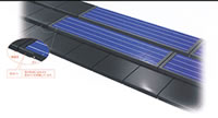屋根瓦と一体感を持たせたNEWデザインの太陽光電池モジュール